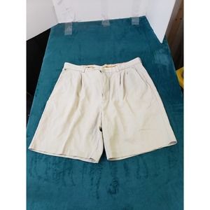 Tommy Bahama Mens Beige Bermuda Shorts Size 36 Soft Comfort Silk Blend Casual